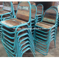 Cadeira industrial de madeira recuperada para banquetes de restaurantes